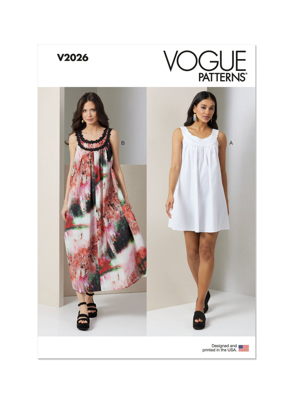 Vogue Misses' Dress in Two Lengths Sewing Pattern V2026