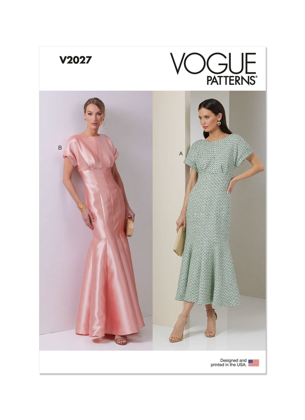 Vogue Misses' Dress in Two Lengths Sewing Pattern V2027