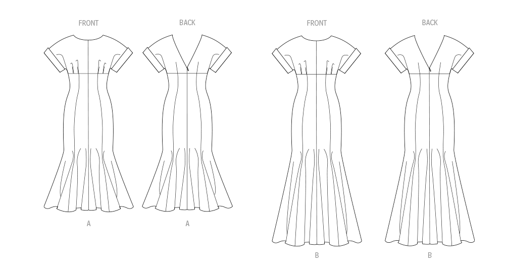Vogue Misses' Dress in Two Lengths Sewing Pattern V2027