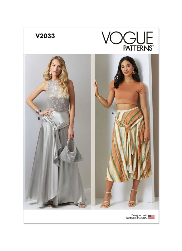 Vogue Misses Skirt in Two Lengths Sewing Pattern V2033