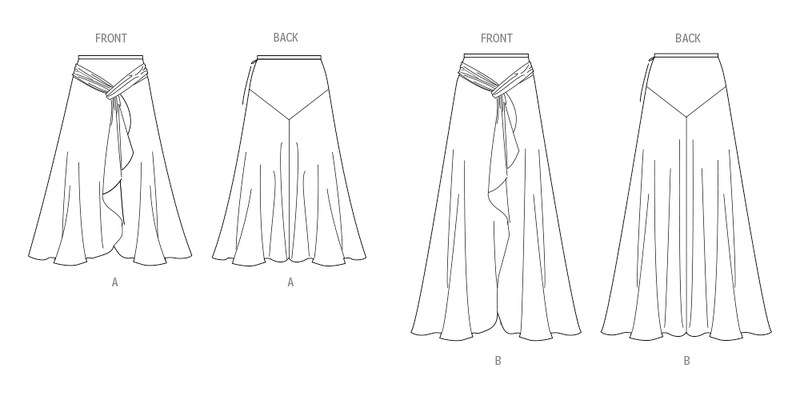 Vogue Misses Skirt in Two Lengths Sewing Pattern V2033
