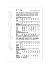 Vogue Misses' Vest and Pants Sewing Pattern V2036