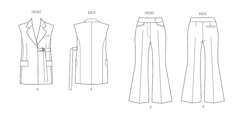 Vogue Misses' Vest and Pants Sewing Pattern V2036