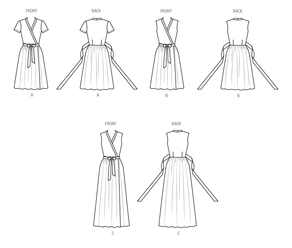 Vogue Misses' Front Wrap Dresses by Diane von Furstenberg Sewing Pattern V2040