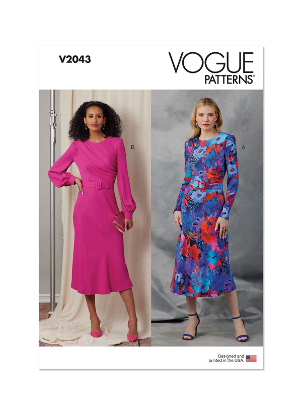 Vogue Misses' Dresses and Belt Sewing Pattern V2043