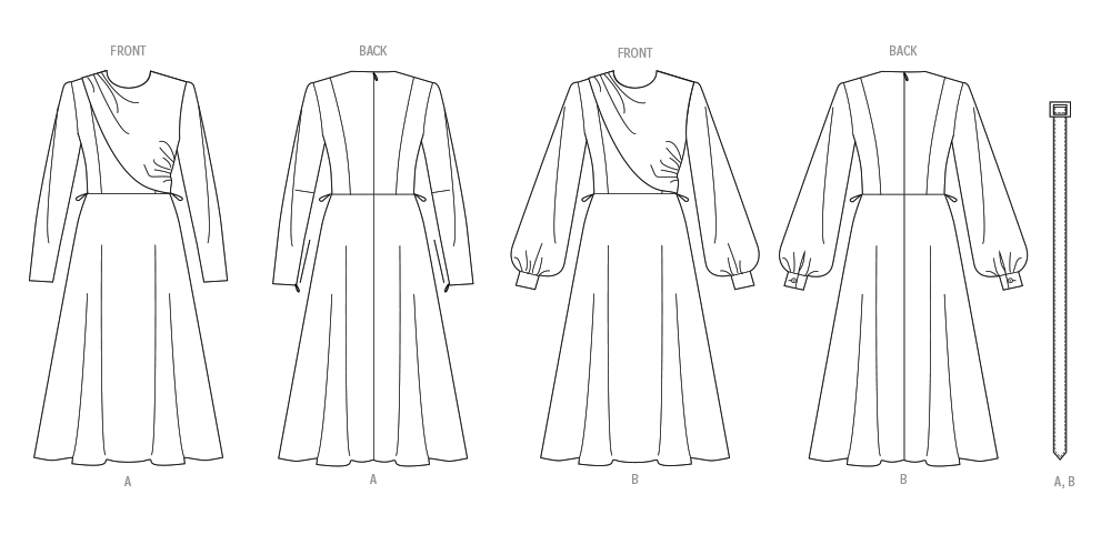 Vogue Misses' Dresses and Belt Sewing Pattern V2043