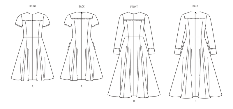 Vogue Misses' Dress with Sleeve and Length Variations Pattern V2046