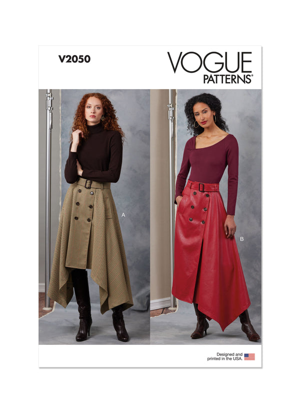 Vogue Misses' Skirts and Belt Sewing Pattern V2050