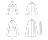 Vogue Misses' Capes and Belt Sewing Pattern Collection V2054