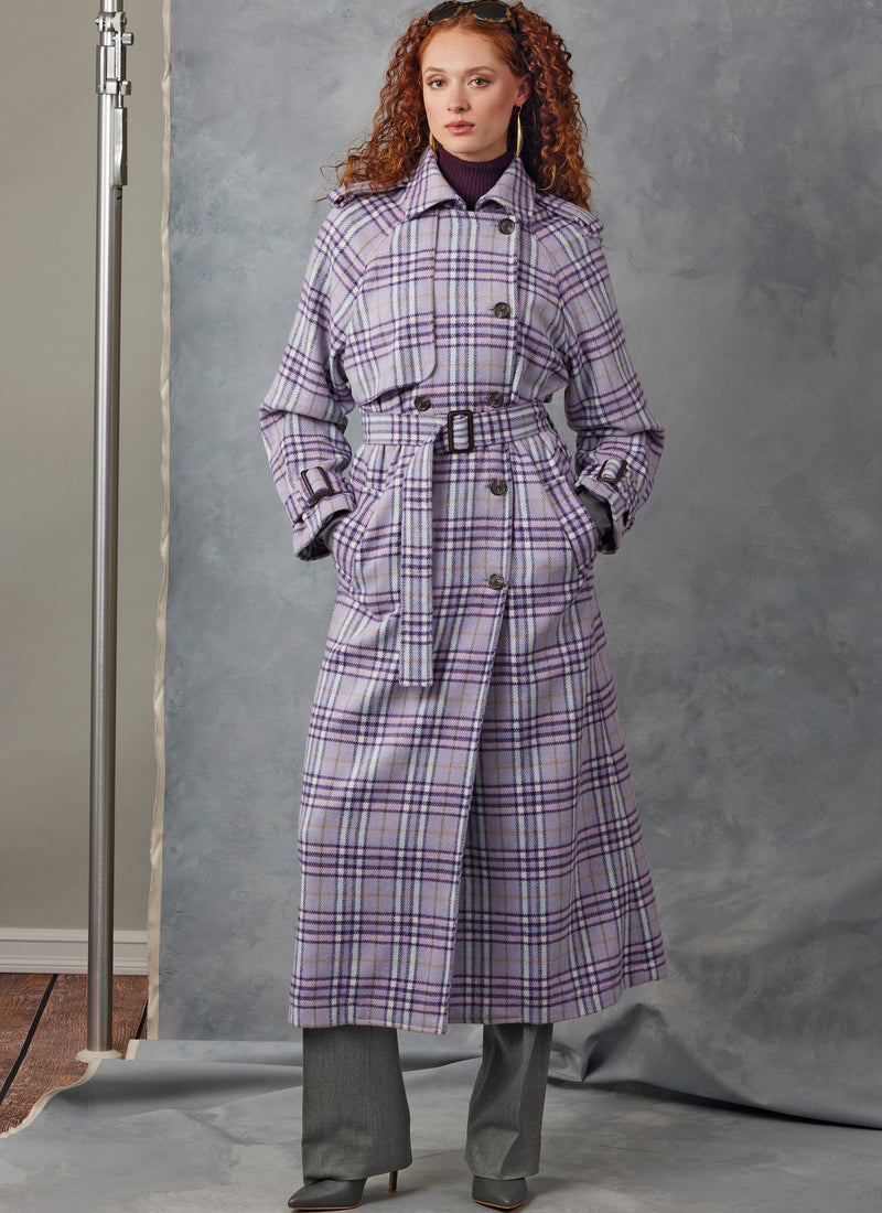 Vogue Misses' Trench Coats with Belt Sewing Pattern V2055