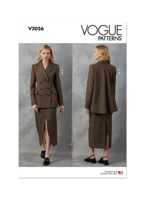 Vogue Misses' Jacket and Skirt Sewing Pattern V2056
