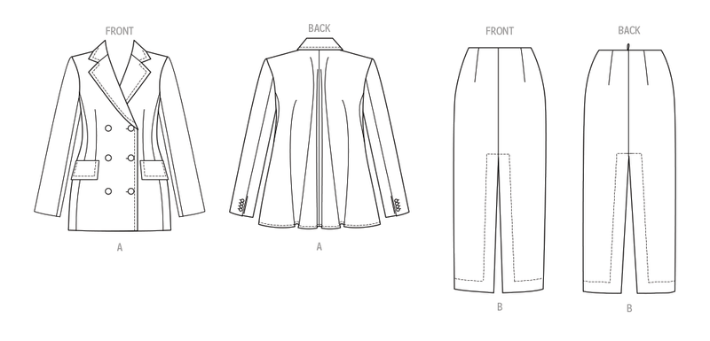 Vogue Misses' Jacket and Skirt Sewing Pattern V2056