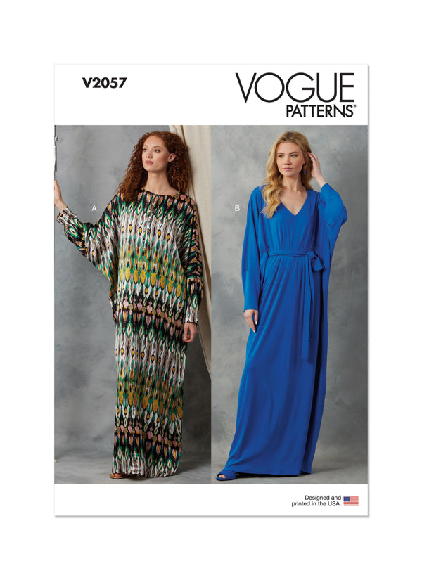 Vogue Misses' Caftans and Sash Sewing Pattern V2057