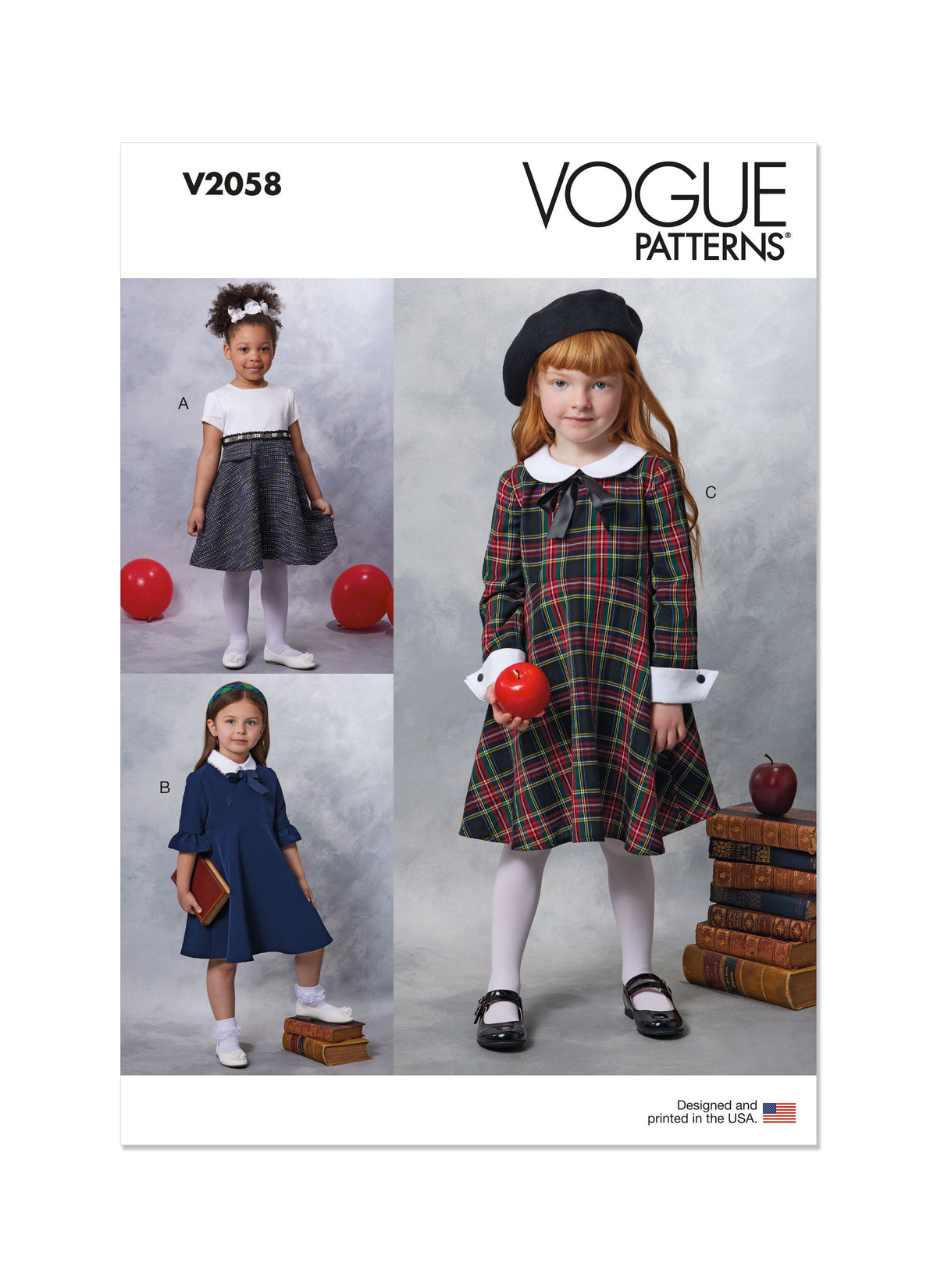 Vogue Children's Dresses: Stylish Sewing Pattern Collection V2058