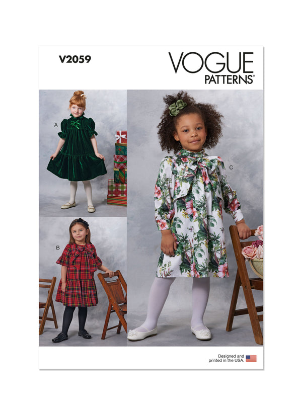 Vogue Children's Dresses: Stylish Sewing Pattern Collection V2059
