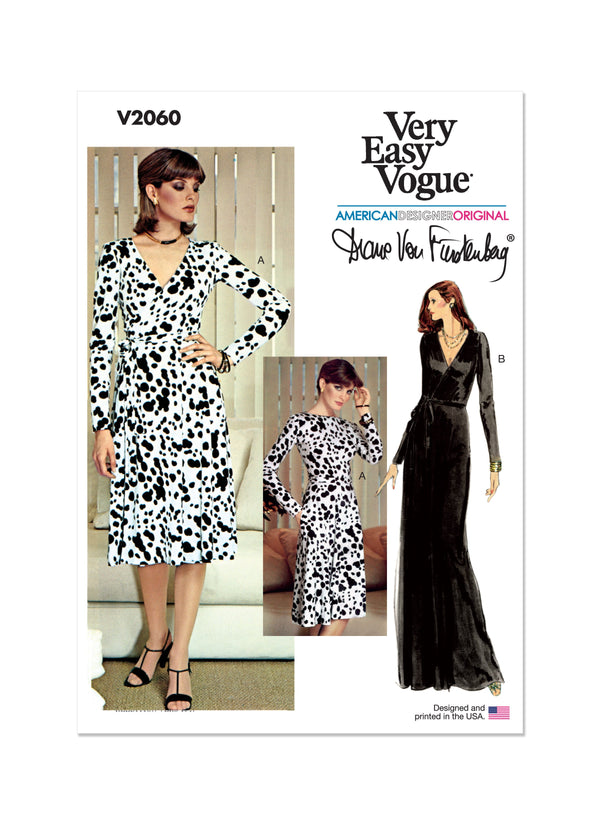 Vogue Misses' Wrap Dress by Diane Von Furstenberg Sewing Pattern V2060