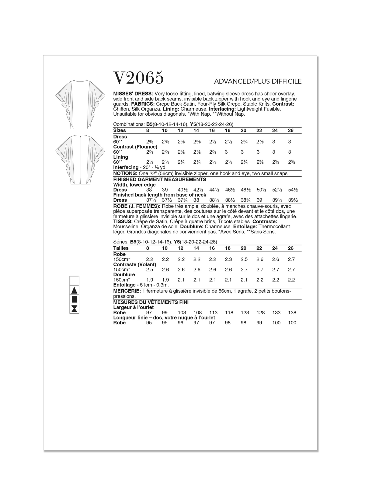Vogue Misses' Dress by Tom And Linda Platt Sewing Pattern V2065