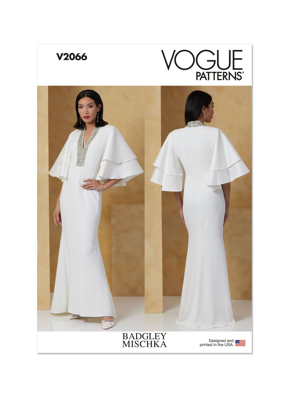 Vogue Misses' Dress by Badgley Mischka Sewing Pattern V2066