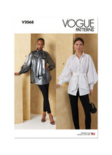 Vogue Misses' Tops and Sash Sewing Pattern Guide V2068