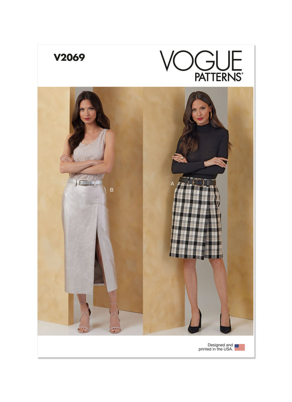 Vogue Misses' Skirt in Two Lengths Sewing Pattern V2069