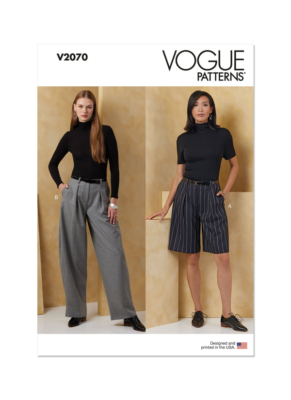 Vogue Misses' Shorts and Pants Sewing Pattern Collection V2070