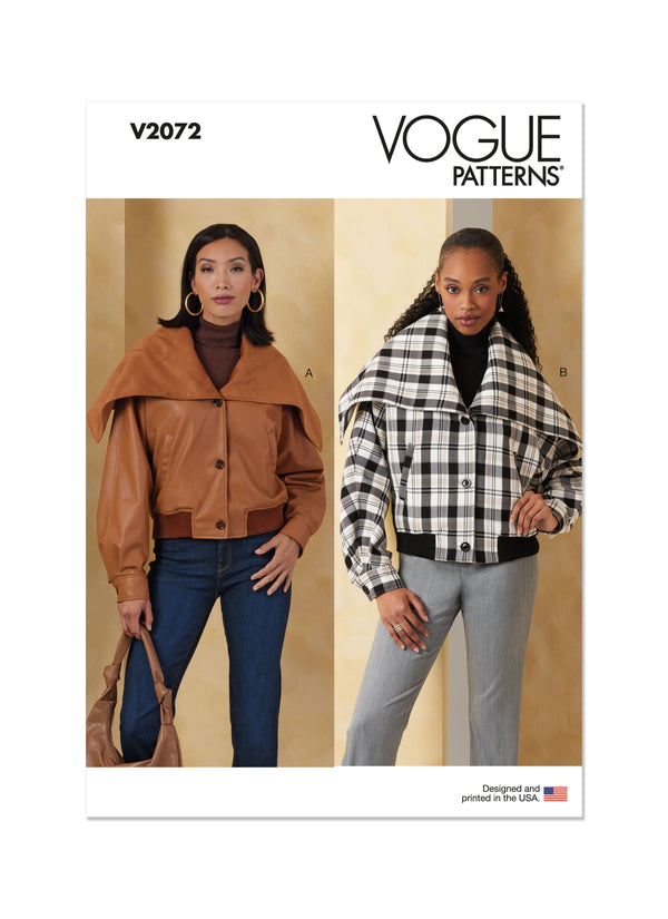 Vogue Misses' Jackets Sewing Pattern for Stylish Creations V2072