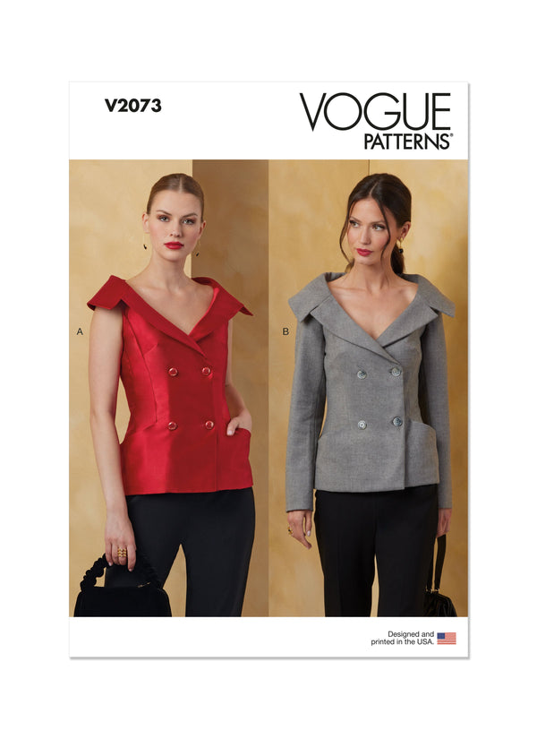 Vogue Misses' Jacket with Sleeve Variations Sewing Pattern V2073