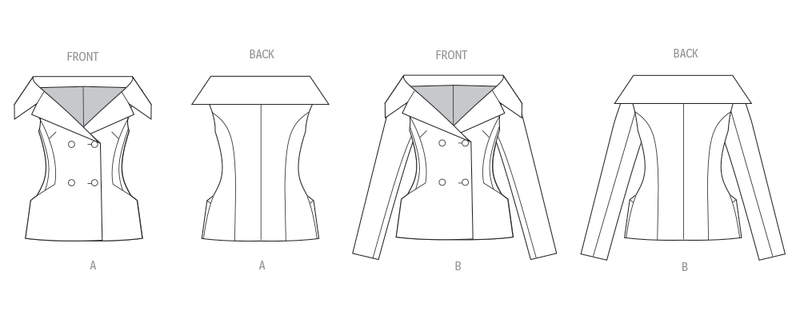 Vogue Misses' Jacket with Sleeve Variations Sewing Pattern V2073