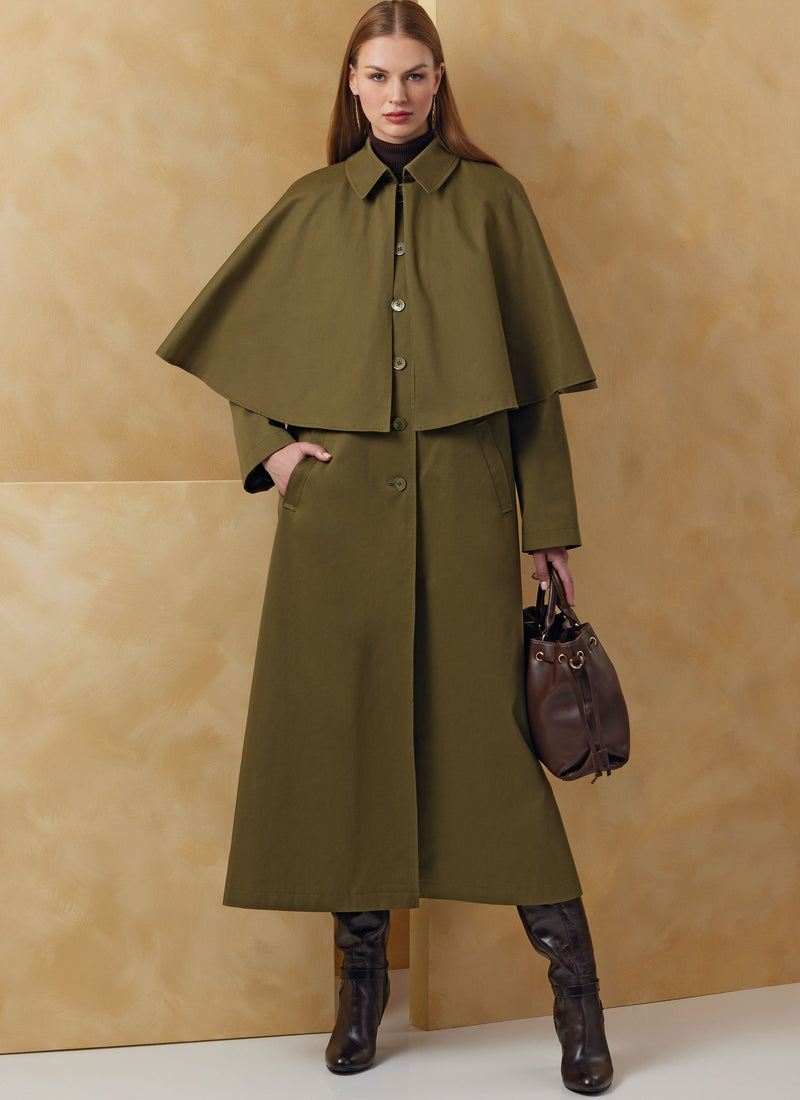 Vogue Misses' Cape Coat in Two Lengths Sewing Pattern V2074