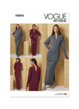 Vogue Misses' Knit Dress, Top & Skirt Sewing Pattern V2076