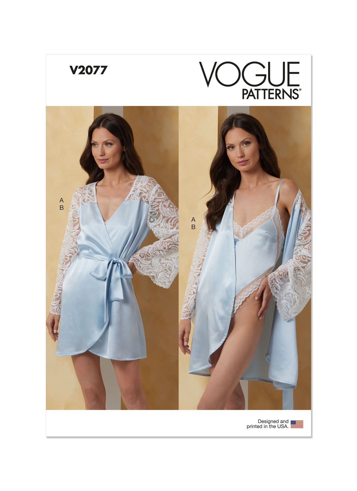 Vogue Misses' Robe with Belt and Teddy Sewing Pattern V2077