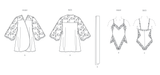 Vogue Misses' Robe with Belt and Teddy Sewing Pattern V2077