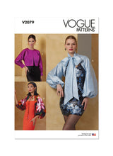 Vogue Misses' Bolero Sleeves in Three Styles Sewing Pattern V2079
