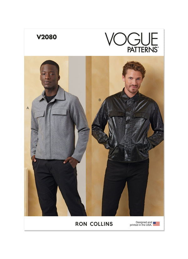 Vogue Men's Jackets: Stylish Sewing Pattern Collection V2080