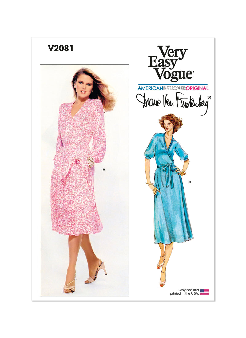 Vogue Misses' Wrap Dress by Diane Von Furstenberg Sewing Pattern V2081