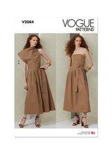 Vogue Misses' Dress with Belt and Overbodice Sewing Pattern V2084