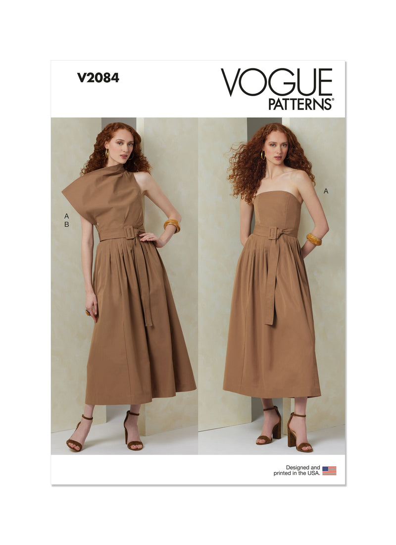 Vogue Misses' Dress with Belt and Overbodice Sewing Pattern V2084