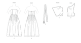Vogue Misses' Dress with Belt and Overbodice Sewing Pattern V2084