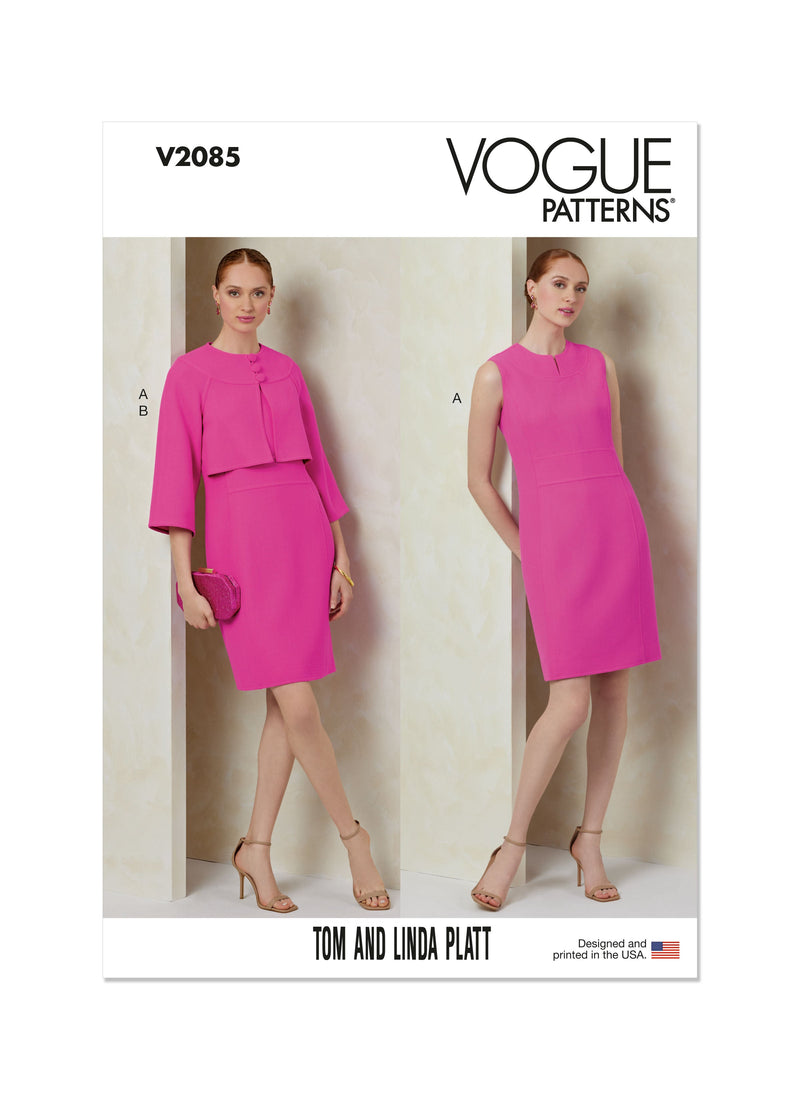Vogue Misses' & Miss Petite Dress and Jacket Sewing Pattern V2085