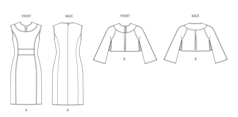 Vogue Misses' & Miss Petite Dress and Jacket Sewing Pattern V2085