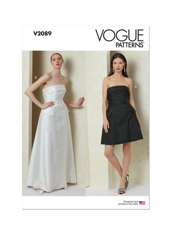 Vogue Misses' Dress in Two Lengths Sewing Pattern V2089