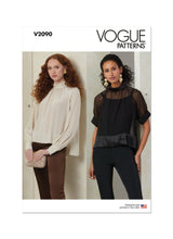Vogue Misses' Top with Sleeve Variations Sewing Pattern V2090