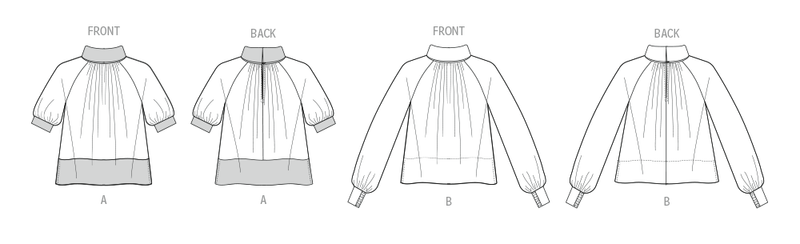 Vogue Misses' Top with Sleeve Variations Sewing Pattern V2090