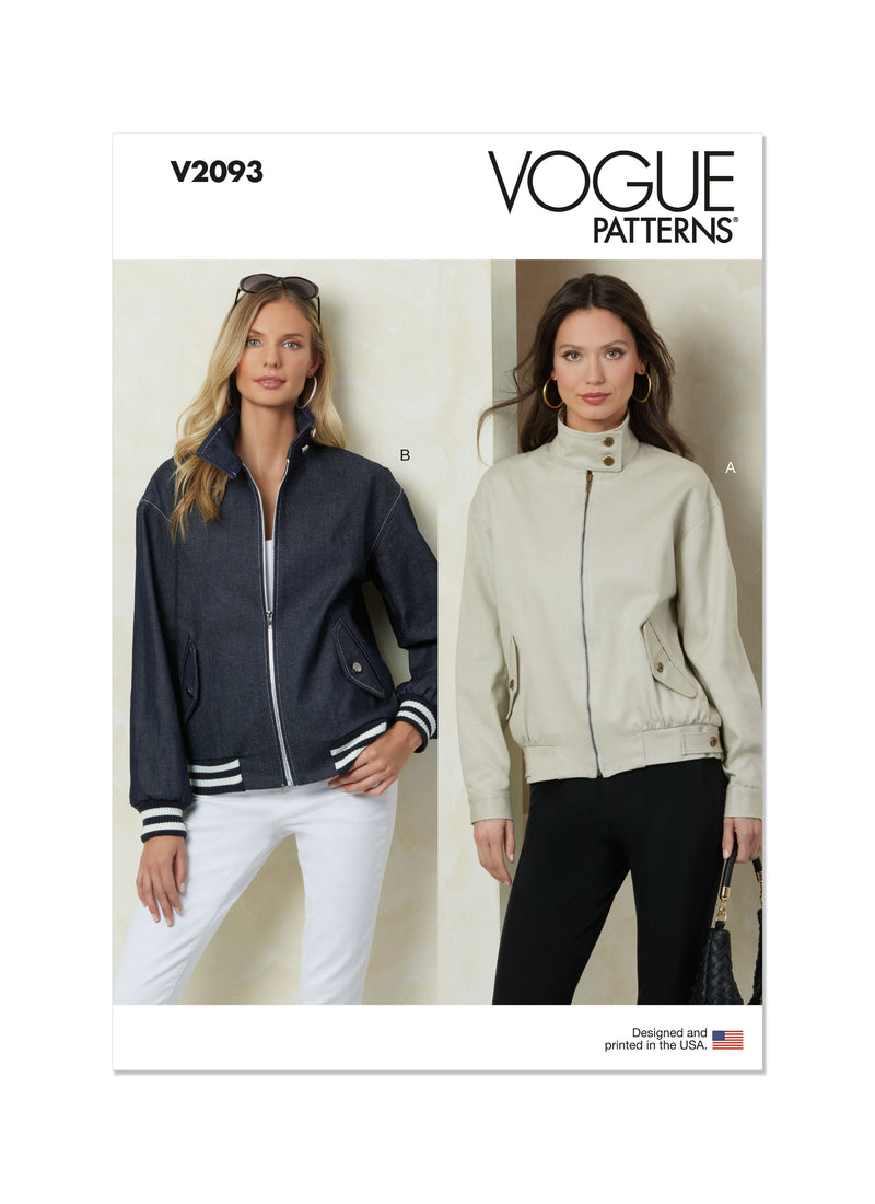 Vogue Misses' Jackets Sewing Pattern for Stylish Creations V2093