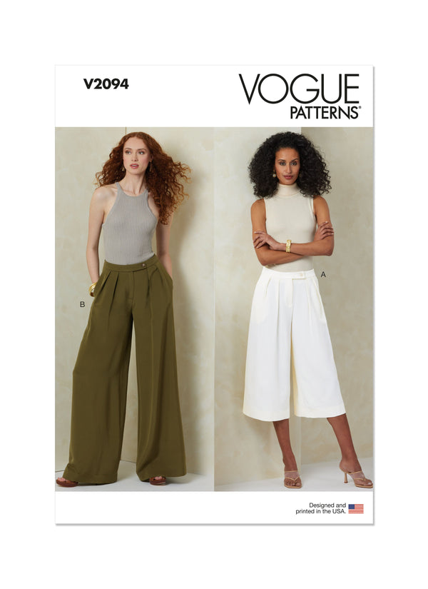 Vogue Misses' Pants in Two Lengths Sewing Pattern V2094