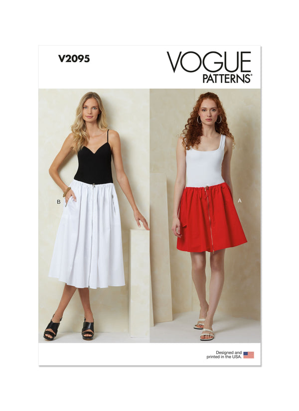 Vogue Misses' Skirt in Two Lengths Sewing Pattern V2095