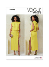 Vogue Misses' Top and Skirt Sewing Pattern Collection V2096