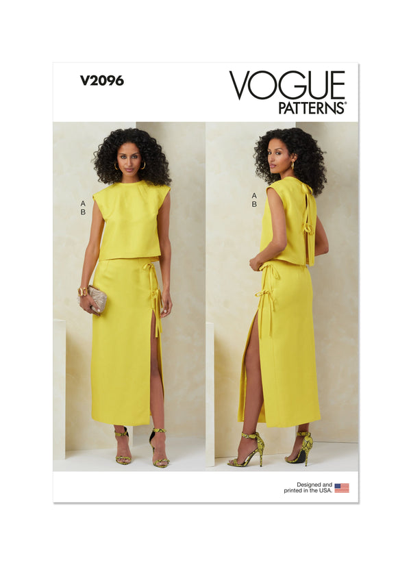 Vogue Misses' Top and Skirt Sewing Pattern Collection V2096