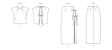 Vogue Misses' Top and Skirt Sewing Pattern Collection V2096