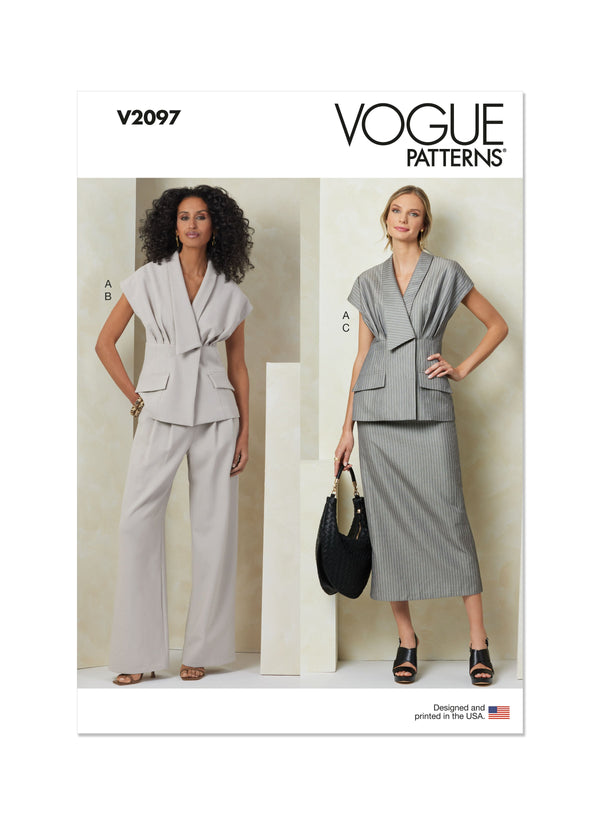 Vogue Misses' Top, Skirt and Pants Sewing Pattern V2097